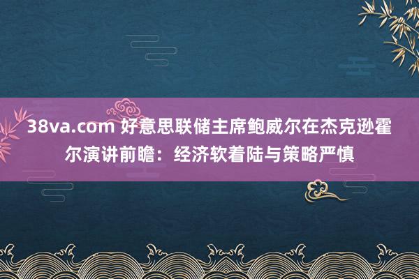 38va.com 好意思联储主席鲍威尔在杰克逊霍尔演讲前瞻：经济软着陆与策略严慎