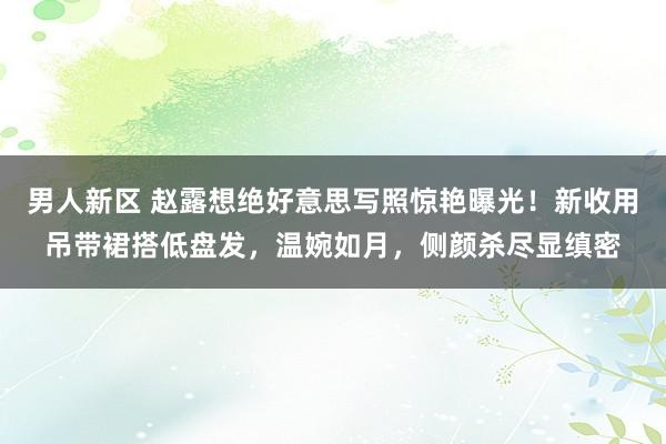 男人新区 赵露想绝好意思写照惊艳曝光！新收用吊带裙搭低盘发，温婉如月，侧颜杀尽显缜密