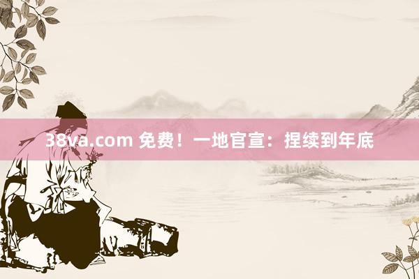 38va.com 免费！一地官宣：捏续到年底