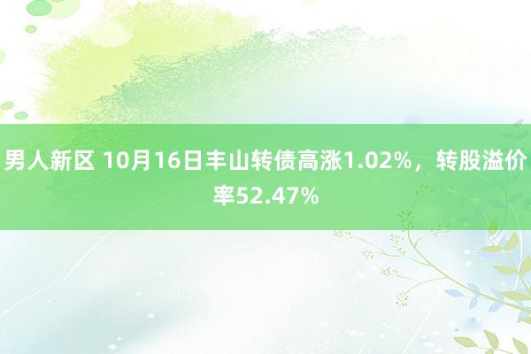 男人新区 10月16日丰山转债高涨1.02%，转股溢价率52.47%