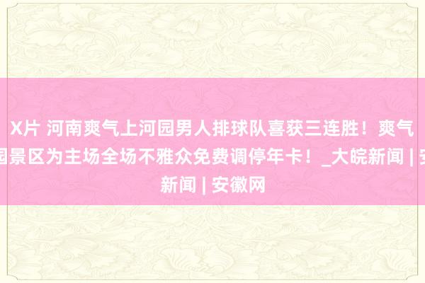 X片 河南爽气上河园男人排球队喜获三连胜！爽气上河园景区为主场全场不雅众免费调停年卡！_大皖新闻 | 安徽网