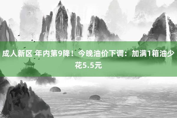 成人新区 年内第9降！今晚油价下调：加满1箱油少花5.5元