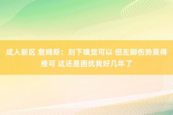 成人新区 詹姆斯：刻下嗅觉可以 但左脚伤势莫得痊可 这还是困扰我好几年了