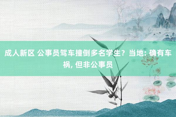 成人新区 公事员驾车撞倒多名学生？当地: 确有车祸， 但非公事员